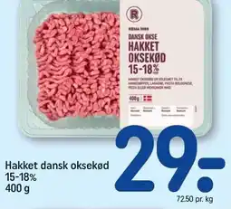 REMA 1000 Hakket dansk oksekød 15-18% tilbud