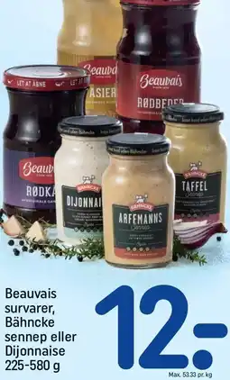 Beauvais survarer, Bähncke sennep eller Dijonnaise