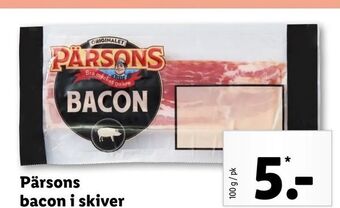 Let-Køb Pärsons bacon i skiver tilbud