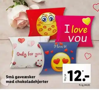 Let-Køb Små gaveæsker med chokoladehjerter tilbud