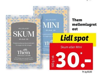 Let-Køb Them mellemlagret ost tilbud