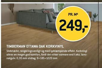 XL-BYG Timberman ottawa oak korkvinyl tilbud