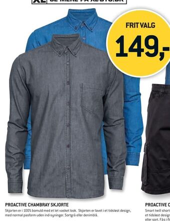 Proactive chambray skjorte