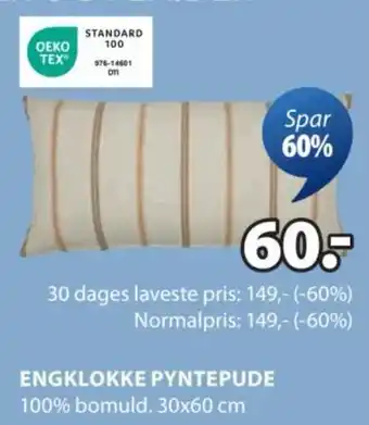 JYSK ENGKLOKKE PYNTEPUDE 100% bomuld tilbud