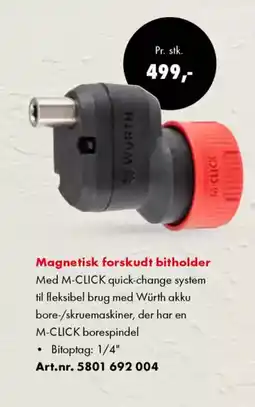 Würth Magnetisk forskudt bitholder Med M-CLICK tilbud