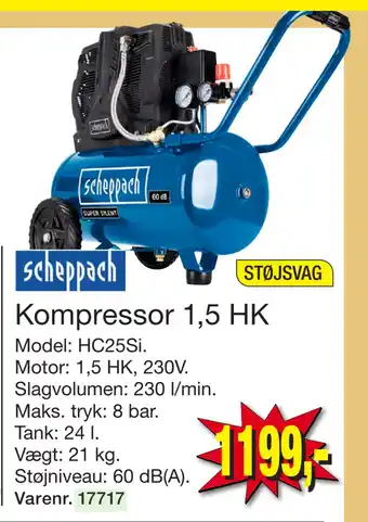 Harald Nyborg Kompressor 1,5 HK tilbud