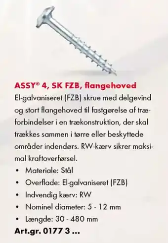 Würth ASSY® 4, SK FZB, flangehoved tilbud