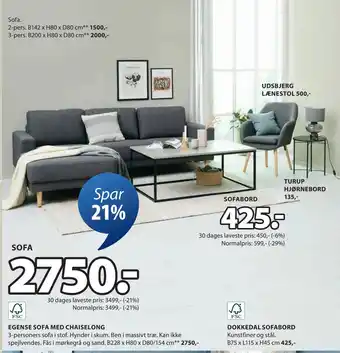 JYSK SOFA tilbud