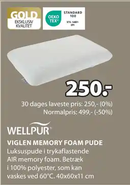 JYSK VIGLEN MEMORY FOAM PUDE tilbud