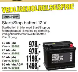 Harald Nyborg Start/Stop batteri 12 V tilbud