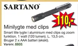 Minilygte med clips