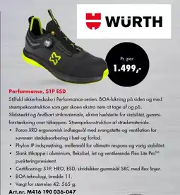 Würth Performance, S1P ESD tilbud