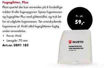 Würth Fugeglitter, Plus tilbud