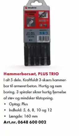 Würth Hammerborsæt, PLUS TRIO tilbud