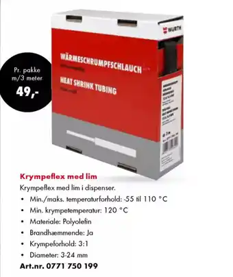 Würth Krympeflex med lim tilbud