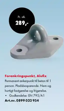 Würth Forankringspunkt, Alufix tilbud