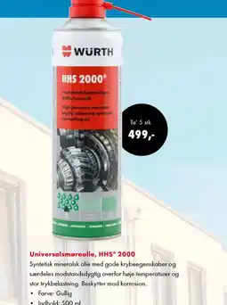 Würth Universalsmøreolie, HHS® 2000 tilbud