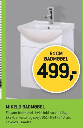 XL-BYG Mikelo badmøbel tilbud