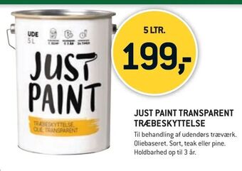 XL-BYG Just paint transparent træbeskyttelse tilbud