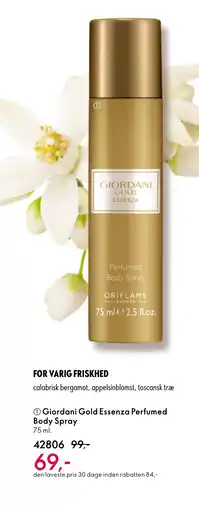 Oriflame 1 Giordani Gold Essenza Perfumed Body Spray tilbud