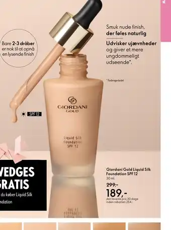 Oriflame Giordani Gold Liquid Silk Foundation SPF 12 tilbud