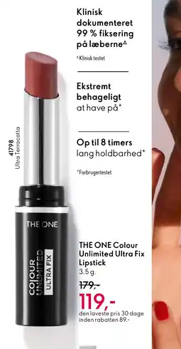 Oriflame THE ONE Colour Unlimited Ultra Fix Lipstick tilbud