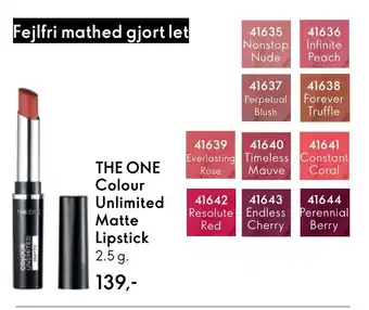 Oriflame THE ONE Colour Unlimited tilbud