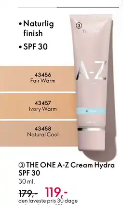 Oriflame ③THE ONE A-Z Cream Hydra SPF 30 tilbud