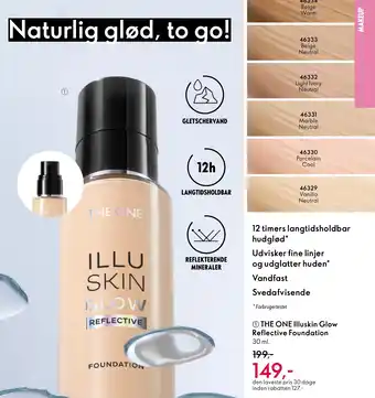 Oriflame THE ONE Illuskin Glow Reflective Foundation tilbud