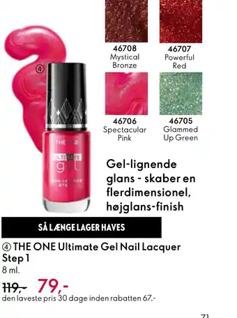 Oriflame 4 THE ONE Ultimate Gel Nail Lacquer Step 1 tilbud