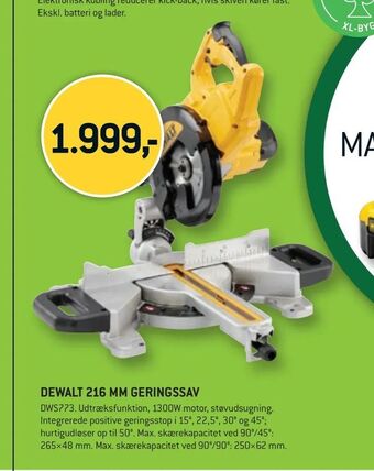 Dewalt 216 mm geringssav