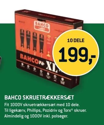 XL-BYG Bahco skruetrækkersæt tilbud