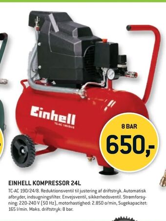 XL-BYG Einhell kompressor 24l tilbud