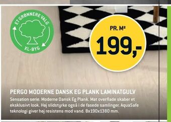 XL-BYG Pergo moderne dansk eg plank laminatgulv tilbud