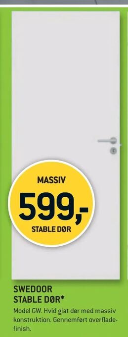 XL-BYG Swedoor stable dør* tilbud