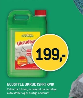 XL-BYG Ecostyle ukrudtsfri kvik tilbud
