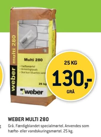 XL-BYG Weber multi 280 tilbud