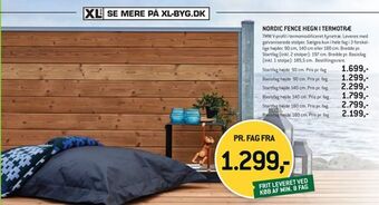 XL-BYG Nordic fence hegn i termotræ tilbud