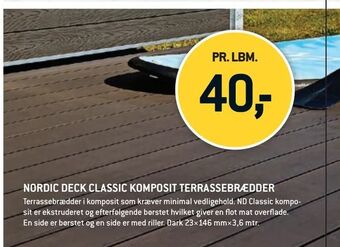 XL-BYG Nordic deck classic komposit terrassebrædder tilbud