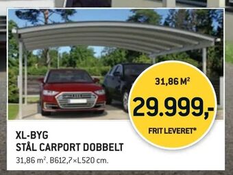 Xl-byg stål carport dobbelt