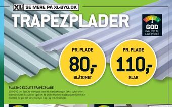 XL-BYG Plastmo ecolite trapezplade tilbud
