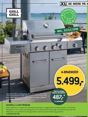 XL-BYG Gasgrill s-440 premium tilbud