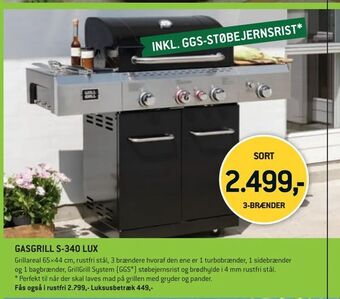 XL-BYG Gasgrill s-340 lux tilbud