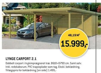 XL-BYG Lynge carport 2,1 tilbud