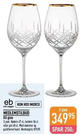 Imerco XO glas tilbud