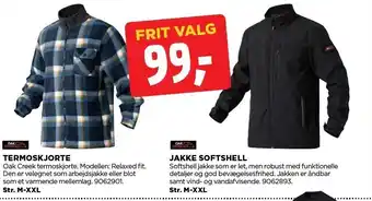 jem & fix TERMOSKJORTE ELLER JAKKE SOFTSHELL tilbud