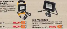 jem & fix LED-ARBEJDSLAMPE tilbud