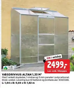 jem & fix VÆGDRIVHUS ALTAN tilbud