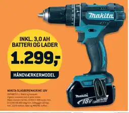 XL-BYG MAKITA Slagboremaskine 18V tilbud