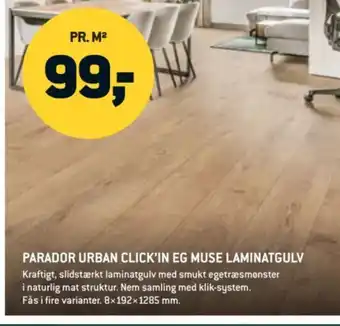 XL-BYG Parador Urban click'in eg muse laminatgulv tilbud